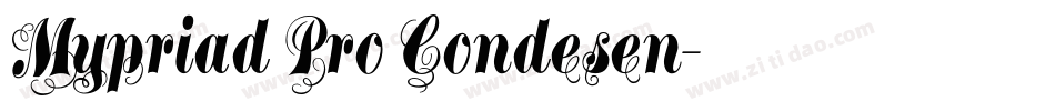 Mypriad Pro Condesen字体转换